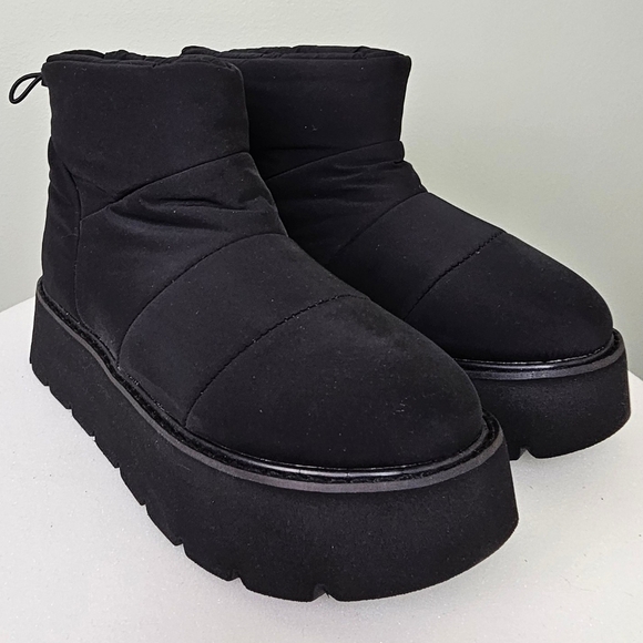 Portland Boot Company Women's Metallic Puffer Cozy Booties in Black - Picture 6 of 14